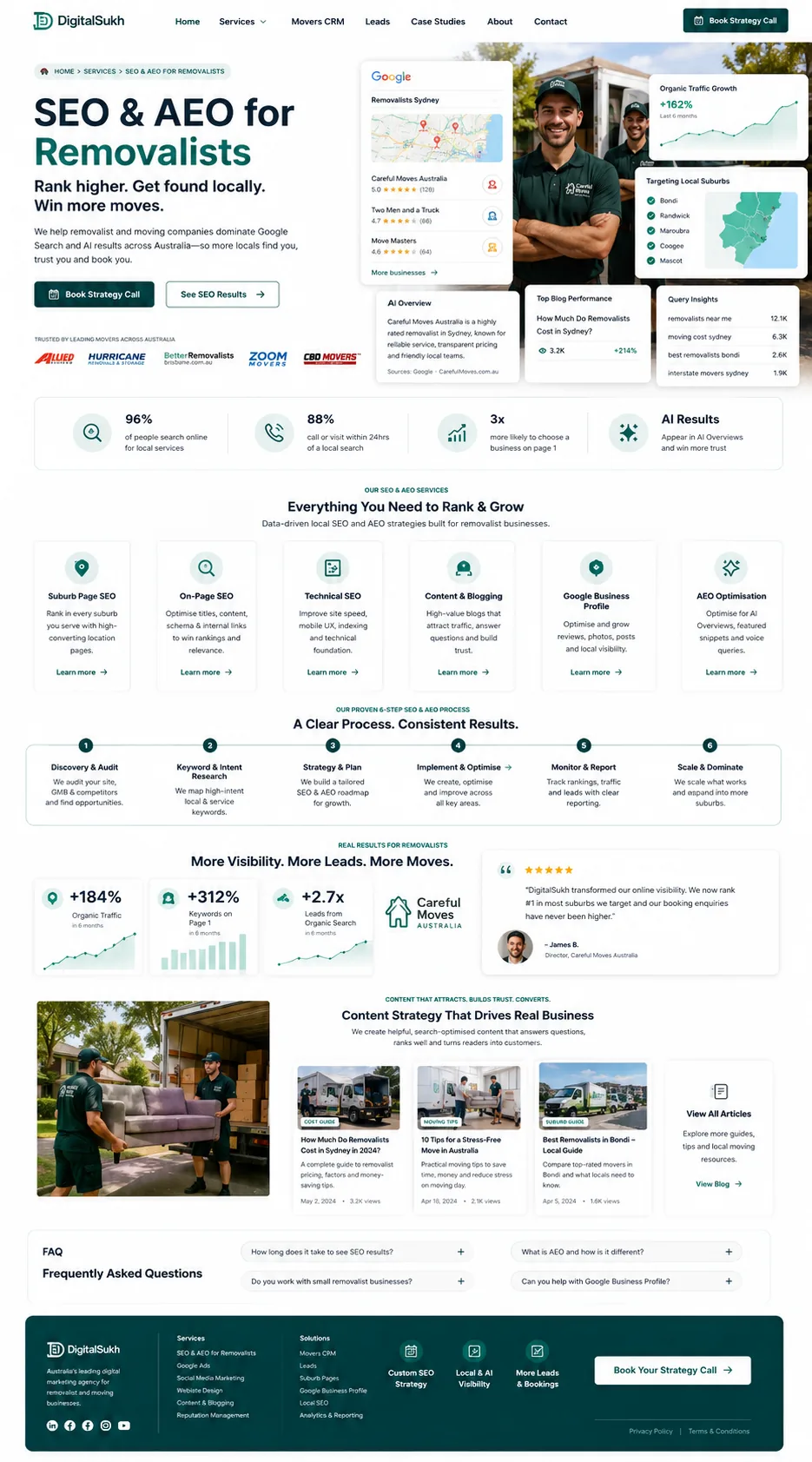 Full generated visual concept for SEO & AEO for Removalists